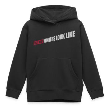 What Winners Look Like - Kinder Premium Organic Hoodie - Schwarz - Vorne - AI Model Kid Male (0cm)