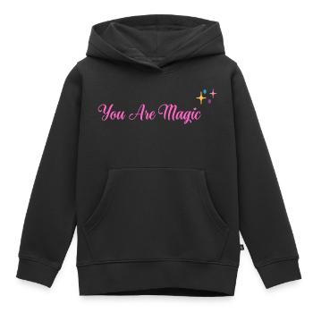 Du bist Magie - Kinder Premium Organic Hoodie - Schwarz - Vorne - AI Model Kid Male (0cm)