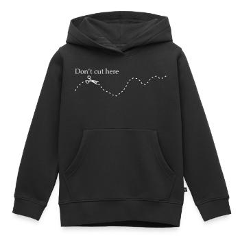 Nicht schneiden - Nähen - Humor - Kinder Premium Organic Hoodie - Schwarz - Vorne - AI Model Kid Male (0cm)