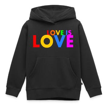 Love is love - Kinder Premium Organic Hoodie - Schwarz - Vorne - AI Model Kid Male (0cm)