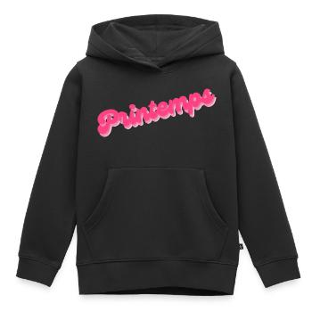 spring - Kids Premium Organic Hoodie - black - Front - AI Model Kid Male (0cm)
