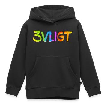 SMS chat langue fortifications anglais trois 3 trois - Sweat Premium à capuche enfant bio - noir - Devant - AI Model Kid Male (0cm)