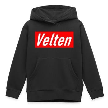 Velten - Slogan - Deutschland - Germany - Kinder Premium Organic Hoodie - Schwarz - Vorne - AI Model Kid Male (0cm)