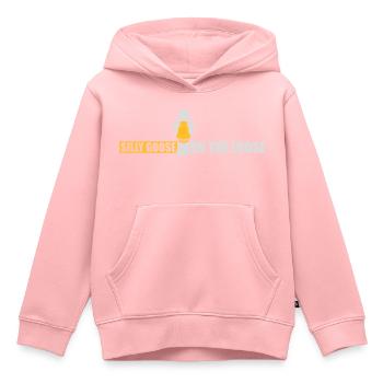 goose on the loose - Kinder Premium Organic Hoodie - Rosa - Vorne - AI Model Kid Female (0cm)