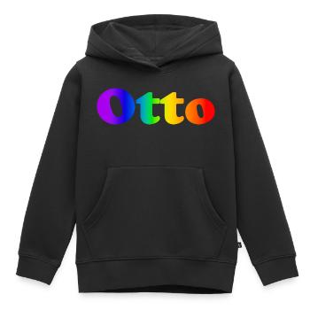 Otto - Kinder Premium Organic Hoodie - Schwarz - Vorne - AI Model Kid Male (0cm)