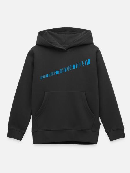 only talking to dog - Kinder Premium Organic Hoodie - Schwarz