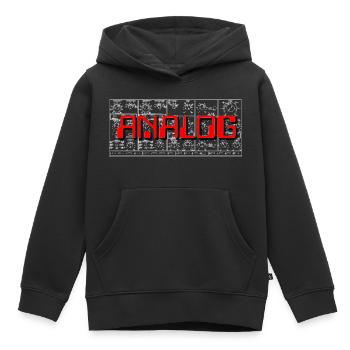 Analog - Kinder Premium Organic Hoodie - Schwarz - Vorne - AI Model Kid Male (0cm)