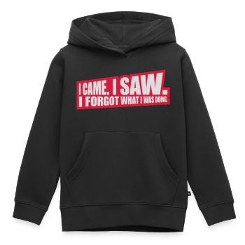 Je suis venu voir oublier - Sweat Premium à capuche enfant bio - noir - Devant - AI Model Kid Male (0cm)