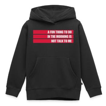 ne me parle pas - Sweat Premium à capuche enfant bio - noir - Devant - AI Model Kid Male (0cm)