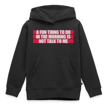 ne me parle pas - Sweat Premium à capuche enfant bio - noir - Devant - AI Model Kid Male (0cm)