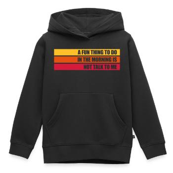 ne me parle pas - Sweat Premium à capuche enfant bio - noir - Devant - AI Model Kid Male (0cm)
