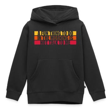 ne me parle pas - Sweat Premium à capuche enfant bio - noir - Devant - AI Model Kid Male (0cm)