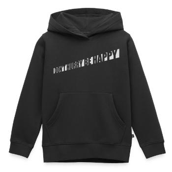 Don't hurry be happy - Kids Premium Organic Hoodie - black - Front - AI Model Kid Male (0cm)