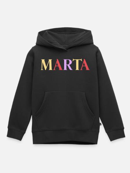 Name Spanierin Marta - Kinder Premium Organic Hoodie - Schwarz