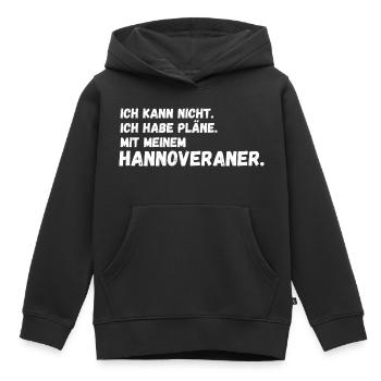 Pferd Reitsport Reiten Pferdesport Hannoveraner - Kinder Premium Organic Hoodie - Schwarz - Vorne - AI Model Kid Male (0cm)