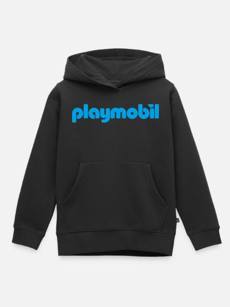 Playmobil Klassisches Logo - Kinder Premium Organic Hoodie - Schwarz