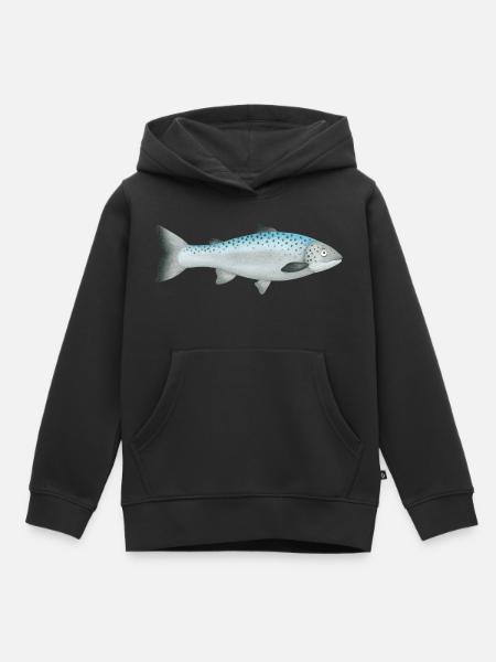 Lachs - Kinder Premium Organic Hoodie - Schwarz