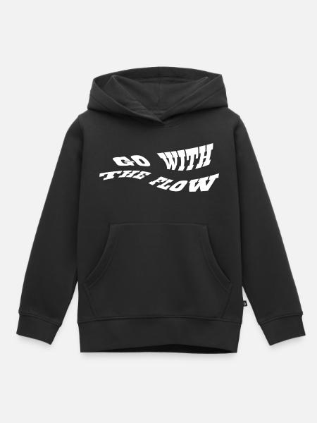 go with the flow - Kinder Premium Organic Hoodie - Schwarz