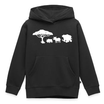 Safari Zoo Animal Safari Zoo - Kids Premium Organic Hoodie - black - Front - AI Model Kid Male (0cm)
