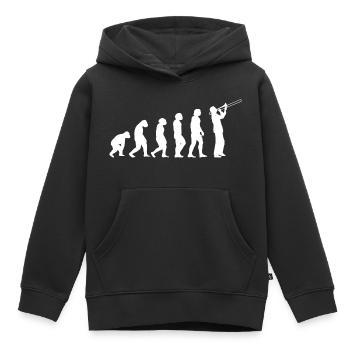 Trombone Player Evolution, Funny Trombonist - Kinder Premium Organic Hoodie - Schwarz - Vorne - AI Model Kid Male (0cm)