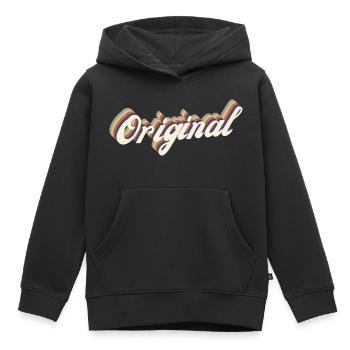 Original - Kinder Premium Organic Hoodie - Schwarz - Vorne - AI Model Kid Male (0cm)