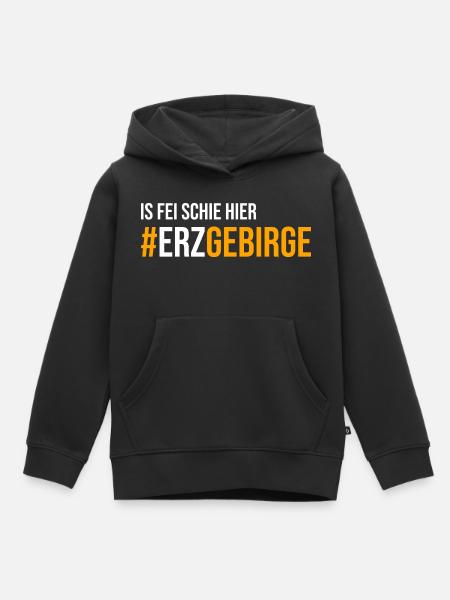 Is fei schie hier Erzgebirge - Kinder Premium Organic Hoodie - Schwarz
