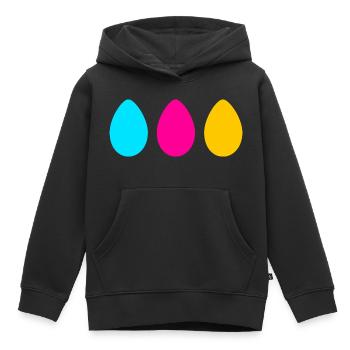 Drei Ostereier - Kinder Premium Organic Hoodie - Schwarz - Vorne - AI Model Kid Male (0cm)