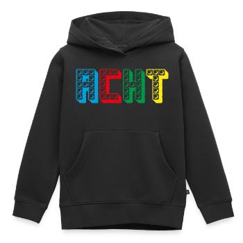 8 Jahre Geburtstag Bausteine Kinder Junge Mädchen - Kinder Premium Organic Hoodie - Schwarz - Vorne - AI Model Kid Male (0cm)