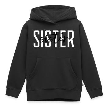 Sister - Kinder Premium Organic Hoodie - Schwarz - Vorne - AI Model Kid Male (0cm)