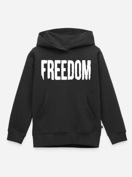 Freedom - Kinder Premium Organic Hoodie - Schwarz