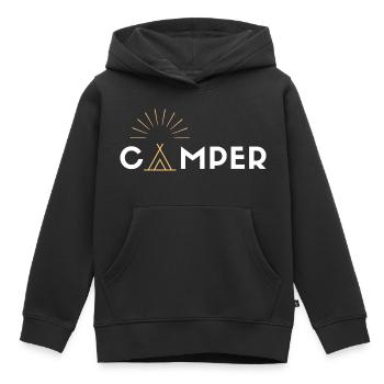 CAMPER - Kinder Premium Organic Hoodie - Schwarz - Vorne - AI Model Kid Male (0cm)