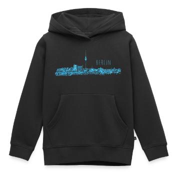 Berlin deutschland techno rave musik party reisen - Kinder Premium Organic Hoodie - Schwarz - Vorne - AI Model Kid Male (0cm)
