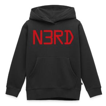 NERD - Sweat Premium à capuche enfant bio - noir - Devant - AI Model Kid Male (0cm)