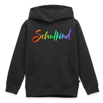 Schulkind Schrift Schriftzug Cap Mütze Snapback - Kinder Premium Organic Hoodie - Schwarz - Vorne - AI Model Kid Male (0cm)