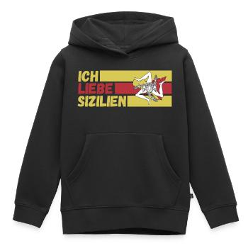 Sizilianer Sizilianisch Sizilien - Kinder Premium Organic Hoodie - Schwarz - Vorne - AI Model Kid Male (0cm)