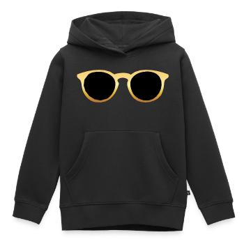 lunette de soleil or 25092 B - Sweat Premium à capuche enfant bio - noir - Devant - AI Model Kid Male (0cm)