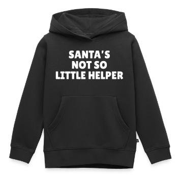 Santa's not so little helper funny Christmas - Kids Premium Organic Hoodie - black - Front - AI Model Kid Male (0cm)