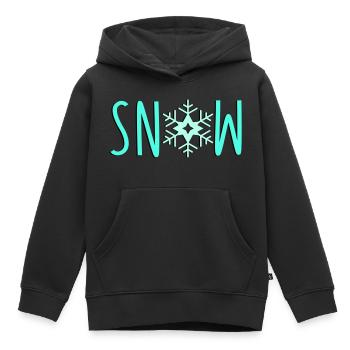 Neige flocon de neige - Sweat Premium à capuche enfant bio - noir - Devant - AI Model Kid Male (0cm)