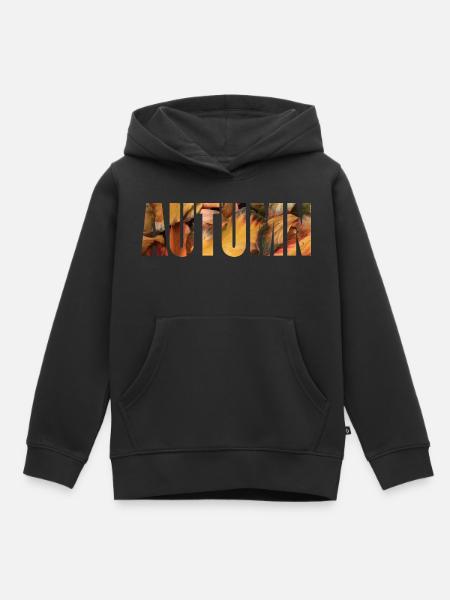 Autumn - Kinder Premium Organic Hoodie - Schwarz