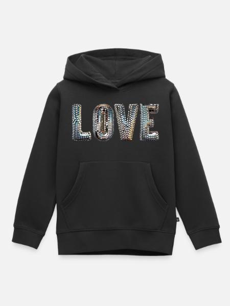 Disco Liebe - Kinder Premium Organic Hoodie - Schwarz