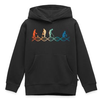 Le jardinage est dans mon ADN - Sweat Premium à capuche enfant bio - noir - Devant - AI Model Kid Male (0cm)