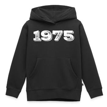 Geburtstagsgeschenk 1975 - 1975 - Kinder Premium Organic Hoodie - Schwarz - Vorne - AI Model Kid Male (0cm)