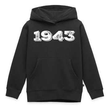 Geburtstagsgeschenk 1943 - 1943 - Kinder Premium Organic Hoodie - Schwarz - Vorne - AI Model Kid Male (0cm)