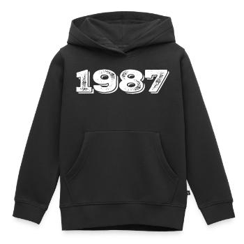 Geburtstagsgeschenk 1987 - 1987 - Kinder Premium Organic Hoodie - Schwarz - Vorne - AI Model Kid Male (0cm)