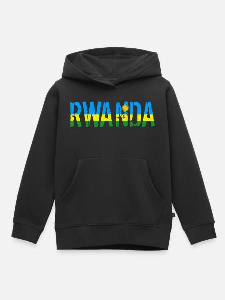 Rwanda - Kinder Premium Organic Hoodie - Schwarz