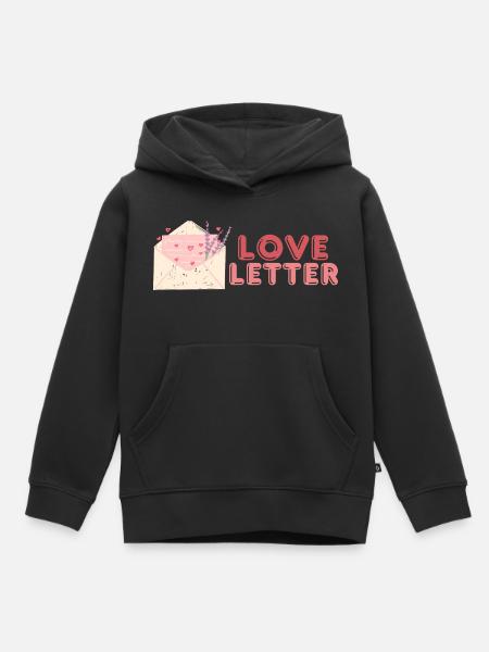 Love letter - Kinder Premium Organic Hoodie - Schwarz
