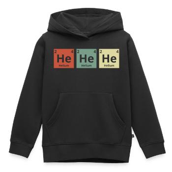 He He He Periodic Table - Kids Premium Organic Hoodie - black - Front - AI Model Kid Male (0cm)