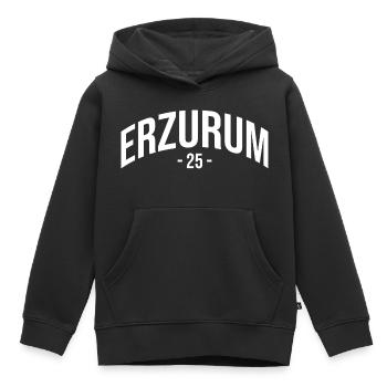 Erzurum 25 Turkey Turkiye Gift Holiday TR Türk - Kids Premium Organic Hoodie - black - Front - AI Model Kid Male (0cm)