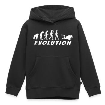 Evolution White Diver - Kids Premium Organic Hoodie - black - Front - AI Model Kid Male (0cm)