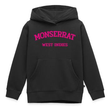 Monserrat - Plymouth - Caraïbes - Antilles - Sweat Premium à capuche enfant bio - noir - Devant - AI Model Kid Male (0cm)